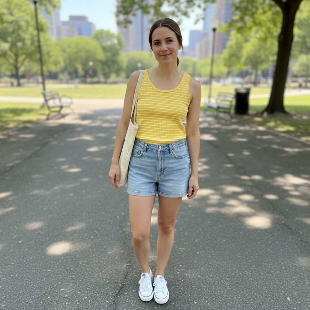 Y2K  Retro Clean Girl Ribbed Tank Dinercore Picnic Summer Girlie Striped USA
